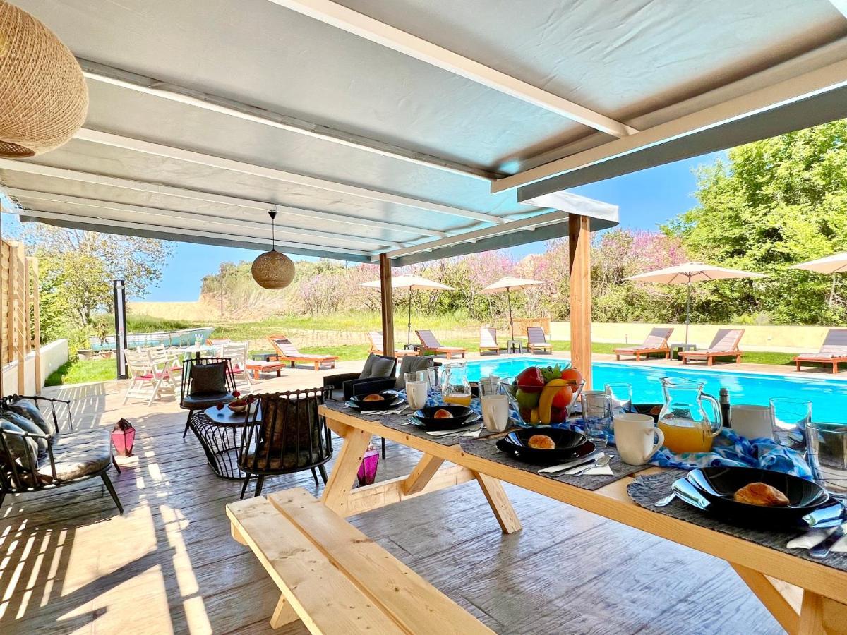 Beach Villa Verano With Private Pool By Dadovillas Szidári Kültér fotó